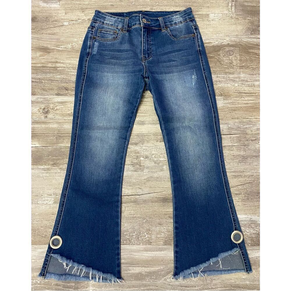 Litz Premium Denim Flare Metal Grommet Jeans Sz 27